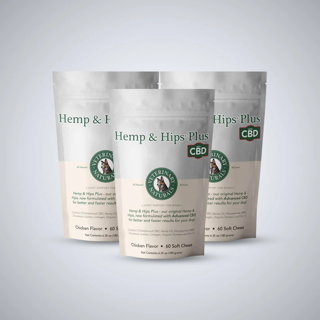 hemp and hips plus CBD for senior dogs